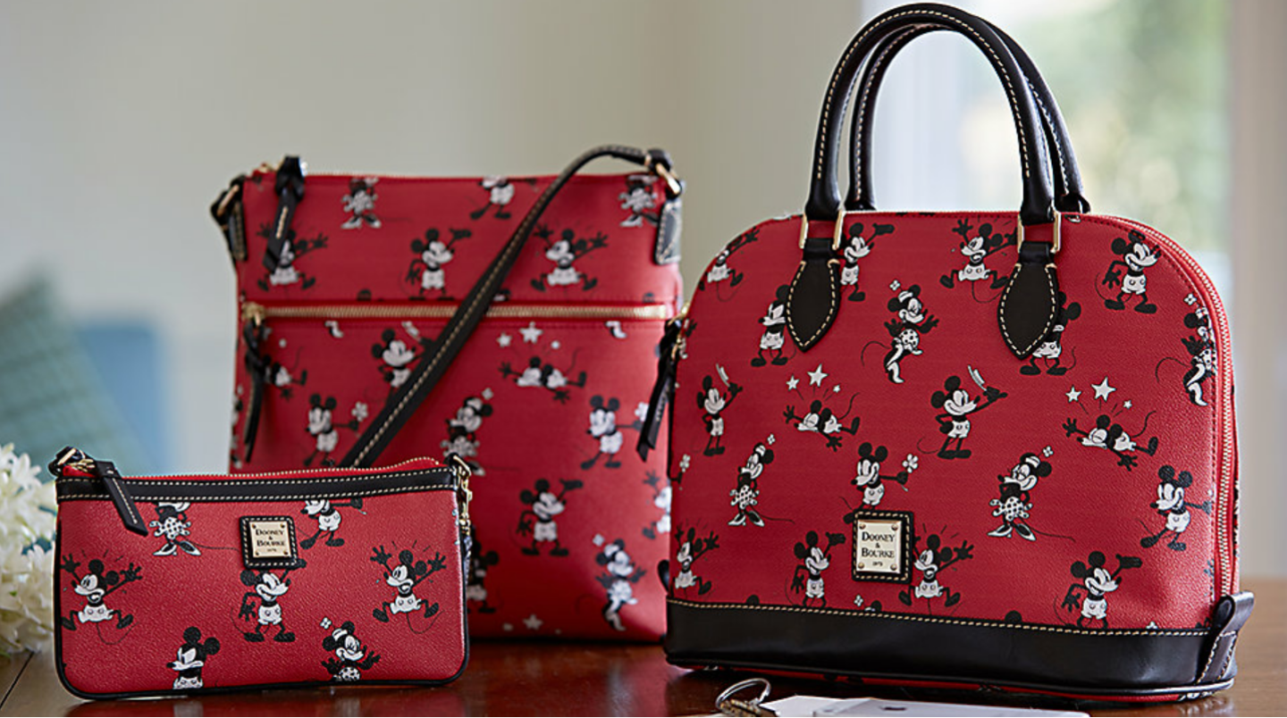 New Retro Mickey & Minnie Comic Print Dooney and Bourke Spotted