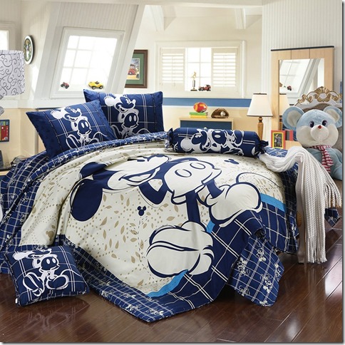 Disney Blue & Red Mickey Mouse Comforter