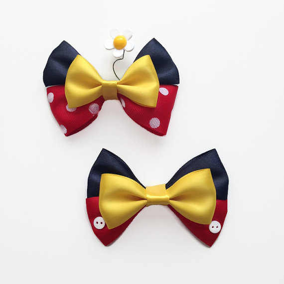 Mini Winnie the Pooh Hair Bow -   Disney hair bows, Handmade hair  bows, Character hair bows