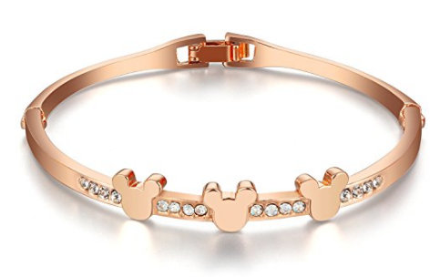 Enchanted Disney Belle 16 CT TW Diamond Rose Leaf Open Bangle in  Sterling Silver and 10K Rose Gold  Zales