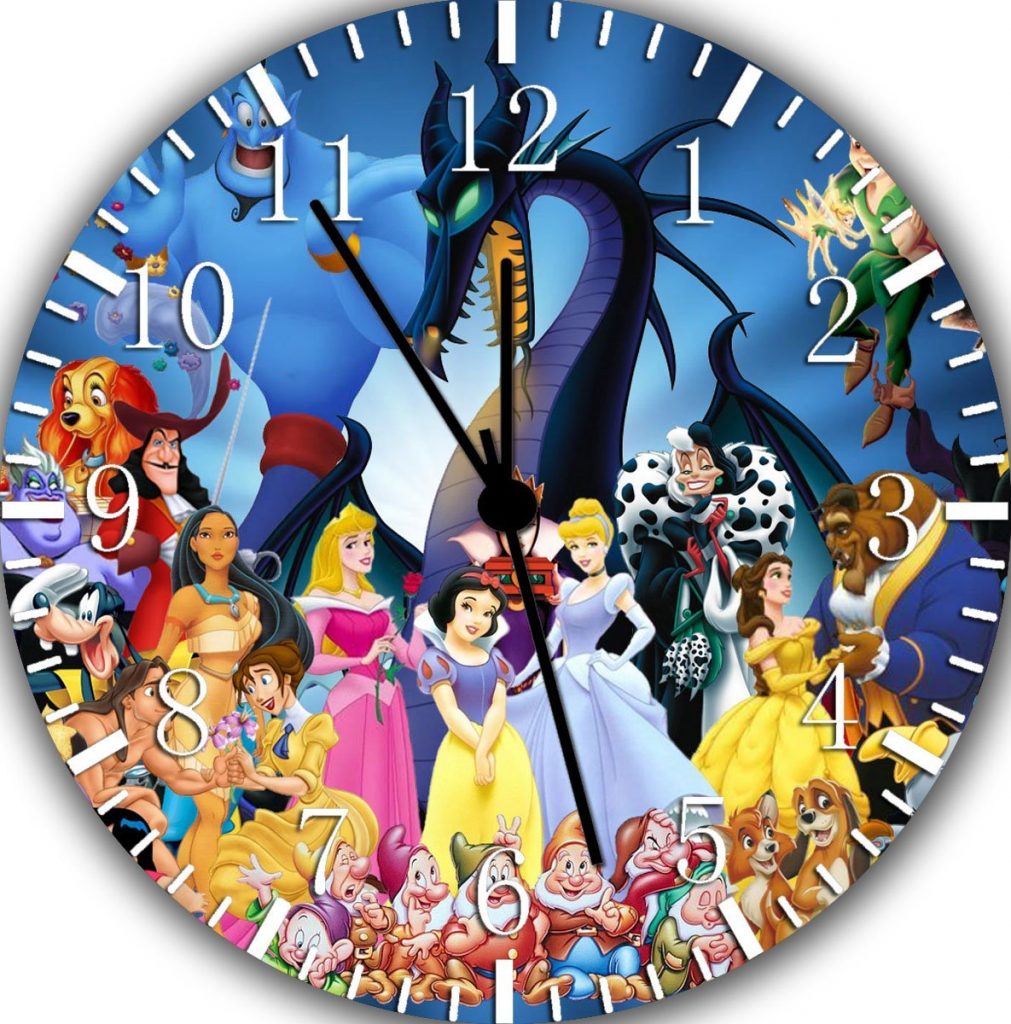 Час диснея. Часы настенные Дисней. Часы принцессы Дисней настенные. Настольные часы Disney.