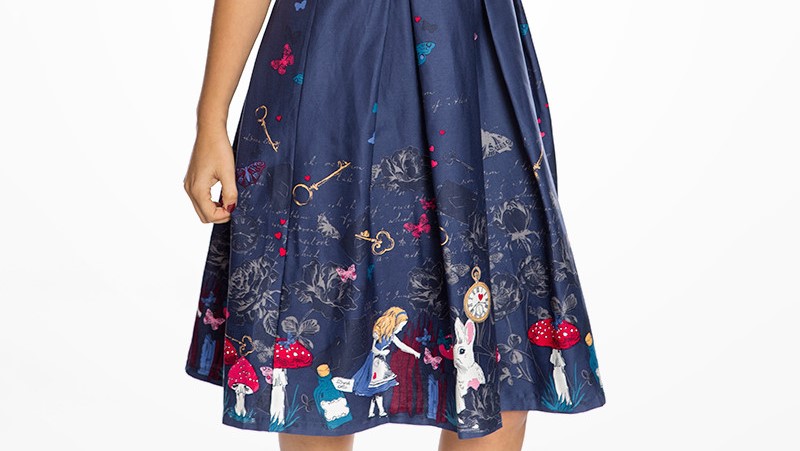 vintage styled Alice in Wonderland dress