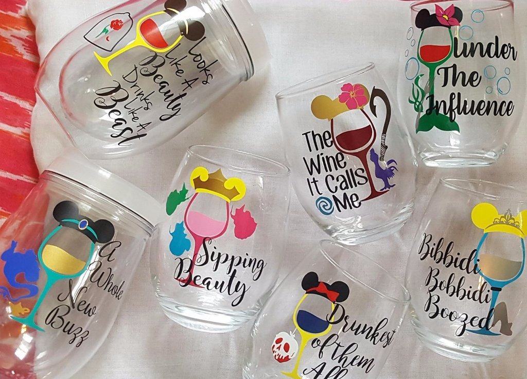 Three Cheers For These Disney Princess Wine Glasses