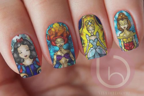 Rambles of a Polish Addict: Disney nail art challenge day 15: Princess Belle