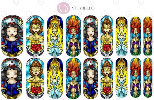 Disney Princess 'Once Upon A Time' Nail Decals (4 Sheets)