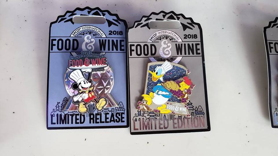Food and Wine Disney Trading Pins
