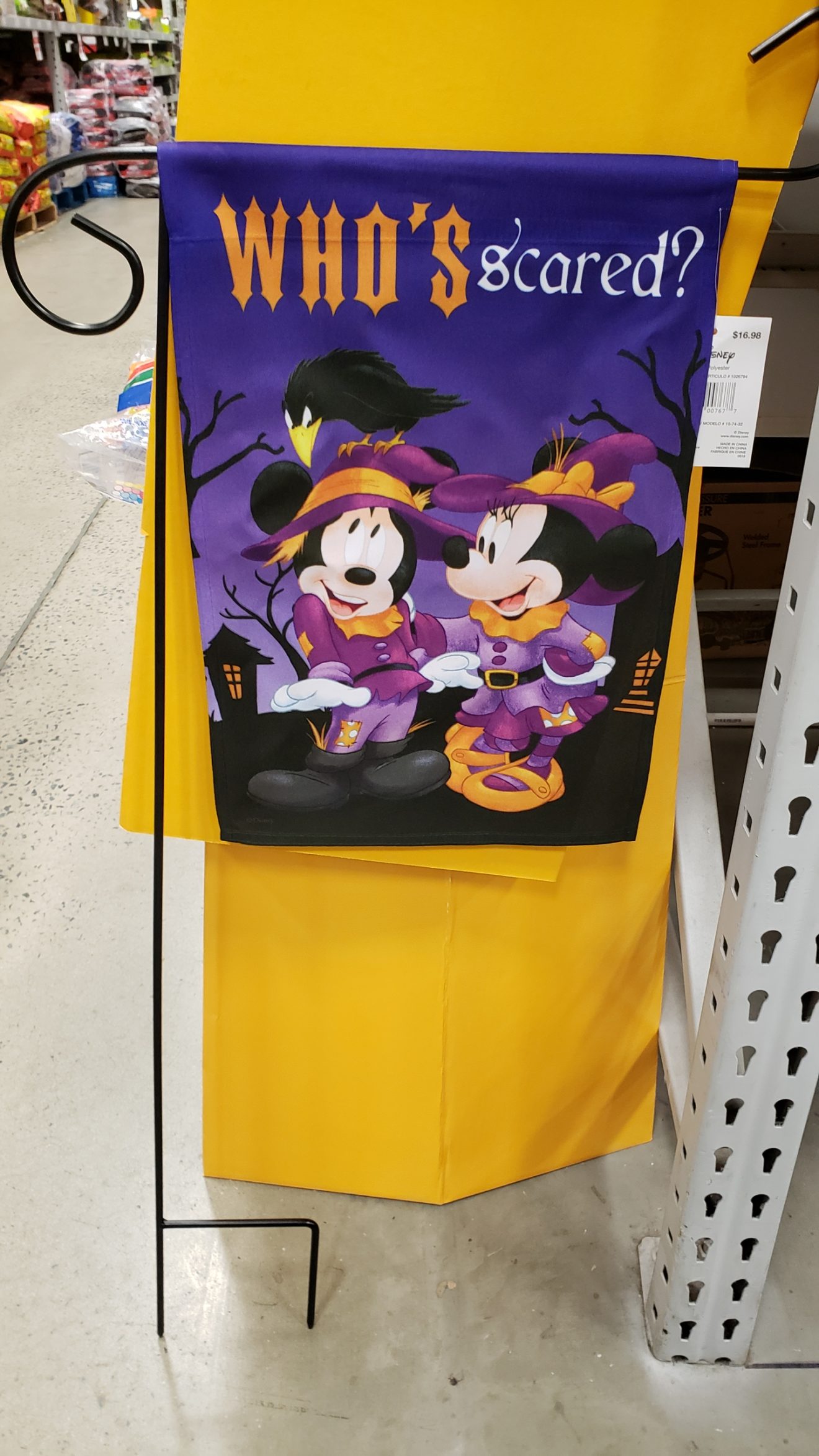 Disney Discovery: Mickey Halloween Garden Flags at Lowe’s - Decor