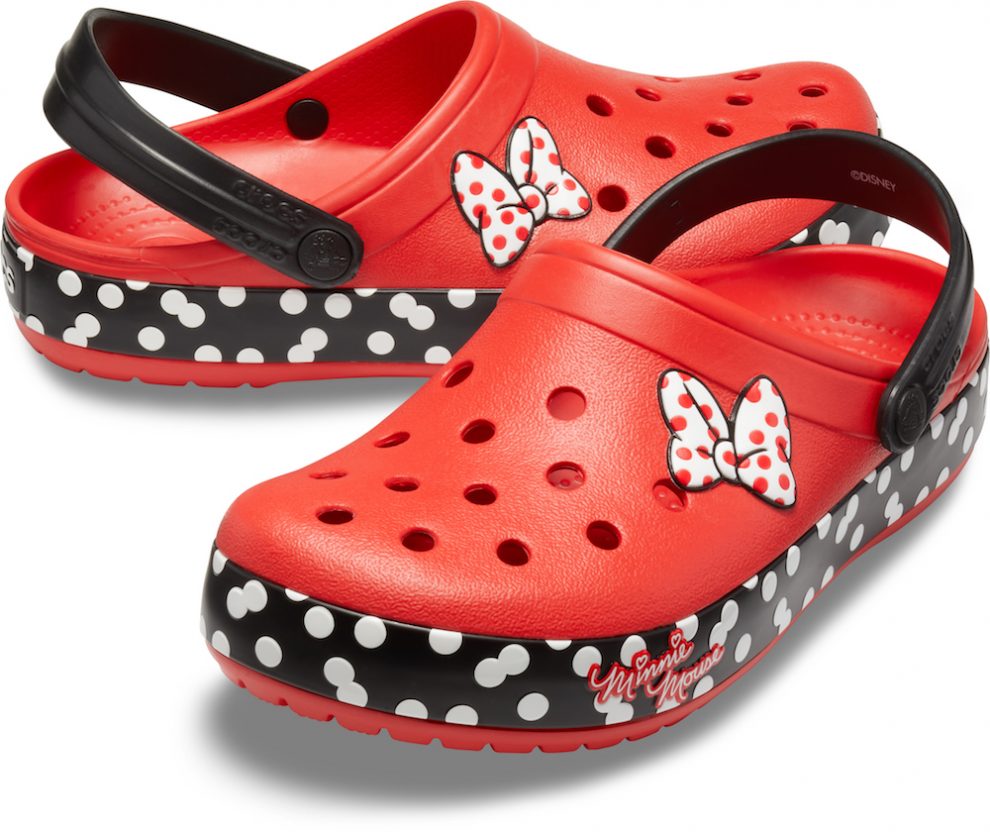 minnie mouse crocs with fur