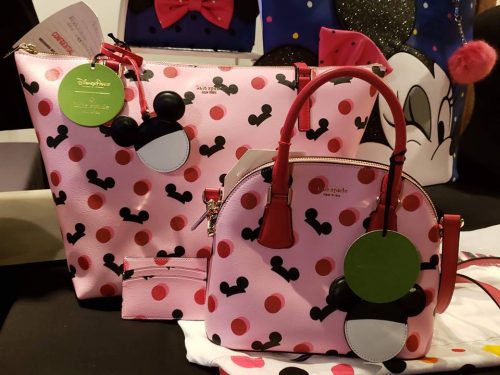 Disney Parks Kate Spade Mickey Mouse Ear Hat Pink Tote Polka Dot