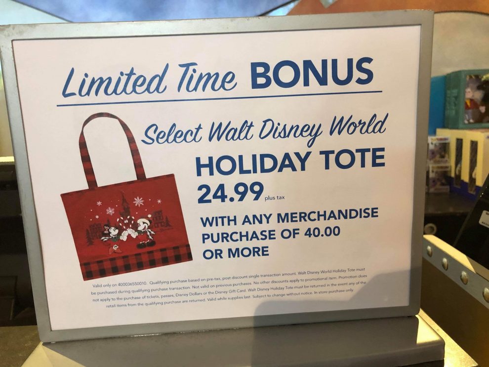 Disney Holiday Tote Purchase With Purchase Now At WDW Shop