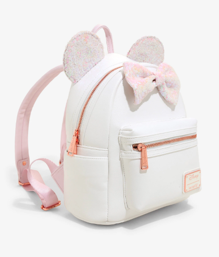 loungefly pink sequin backpack