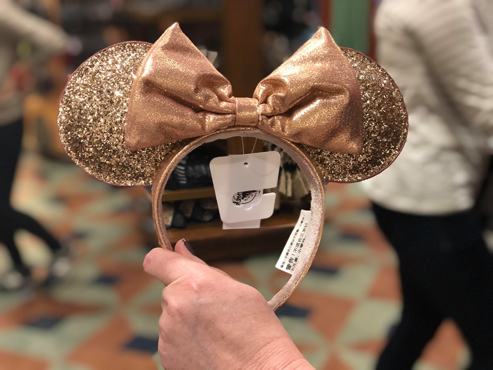 Disneyparks Exclusive - Minnie Mickey Ears Headband - Silver with Gold Bow