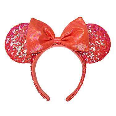 Coral Minnie Ears