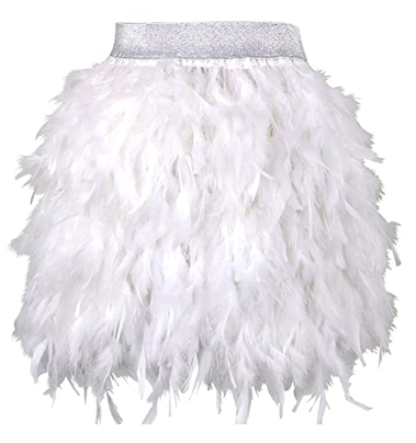 White feather clearance skirt