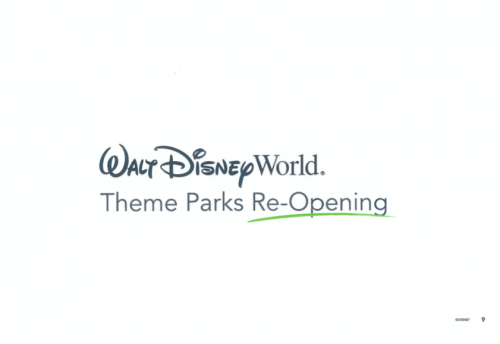 Walt Disney World Resort's Re-Opening Proposal