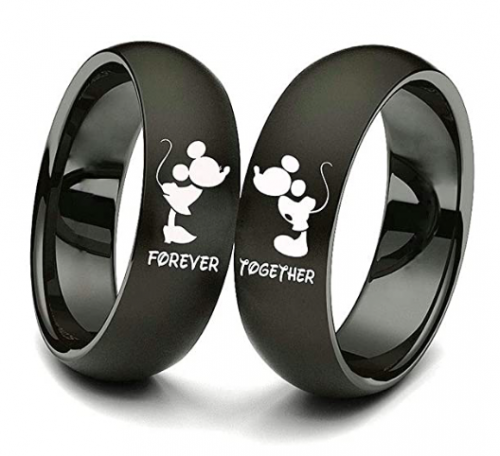 Matching Minnie and Mickey Rings