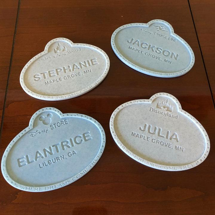 Chip and Company - These Disney Cast Member name tag inspired