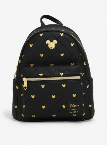 Black And Gold Mickey Loungefly Mini Backpack