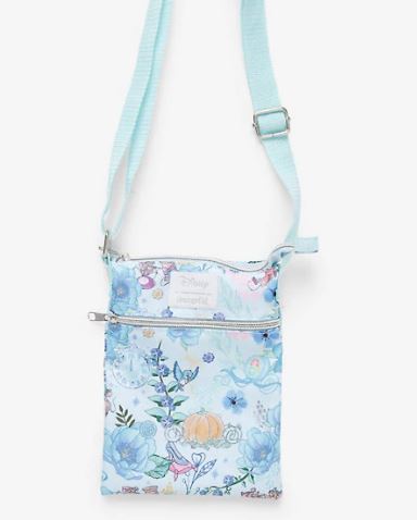 Loungefly Disney Sleeping Beauty Floral Fairies Passport Crossbody Bag