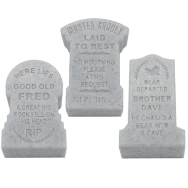 Haunted Mansion Tombstone Containers