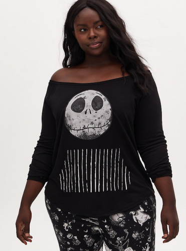 Torrid Disney Nightmare Before Christmas Sally Cotton Scoop Neck