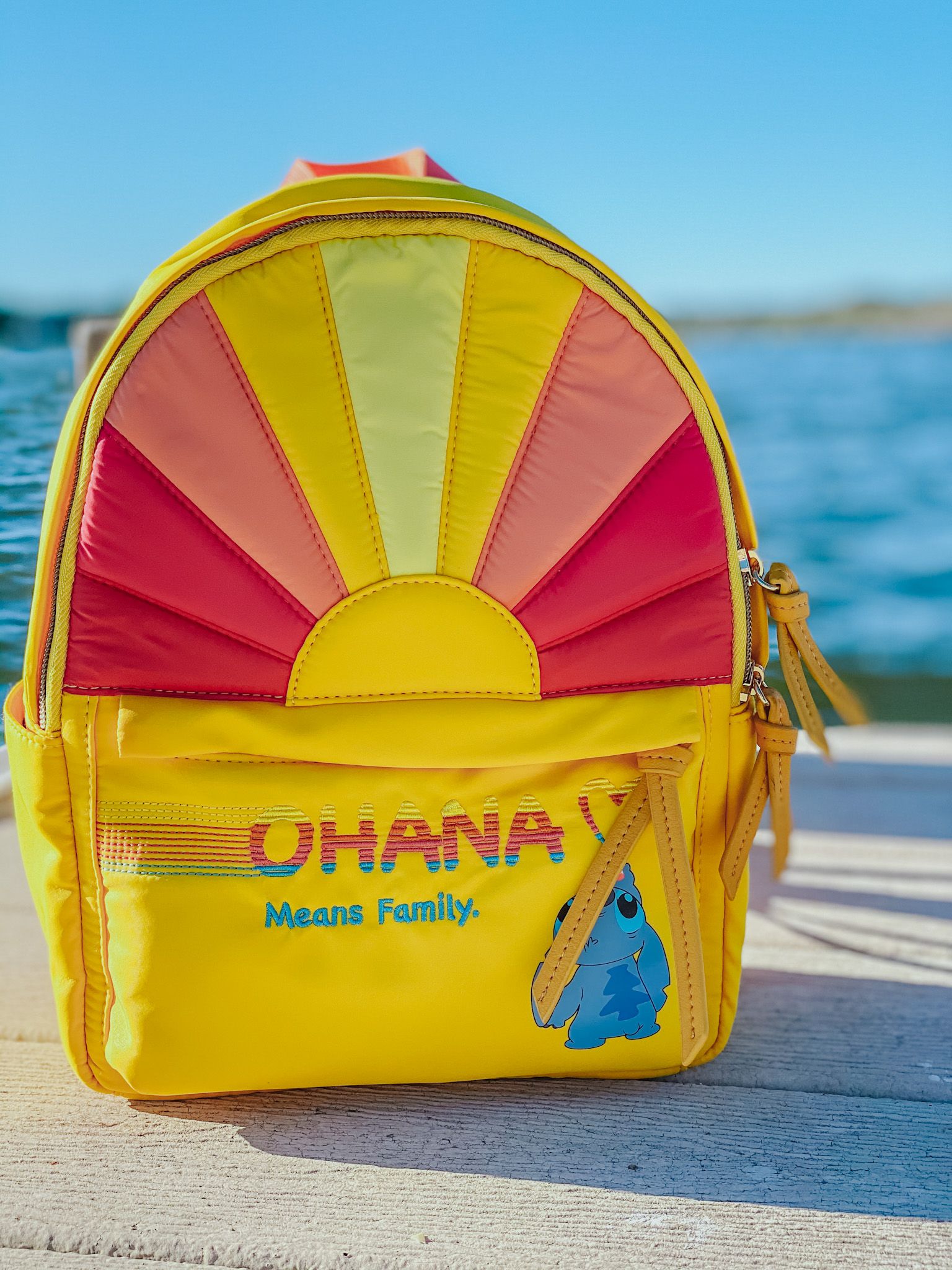 Disney Lilo & Stitch Rainbow OHANA Family Backpack Embroidered Danielle Nicole Danielle Nicole Lilo and Stitch Ohana Backpack - Walmart.com main image 2