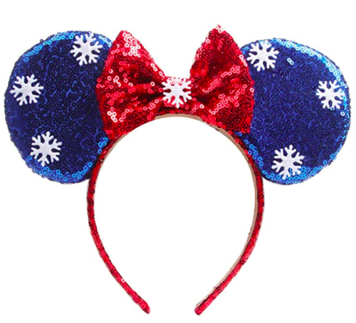 Sequin Snowflake Minnie Ears