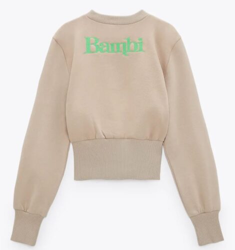 Zara disney bambi sweatshirt sale