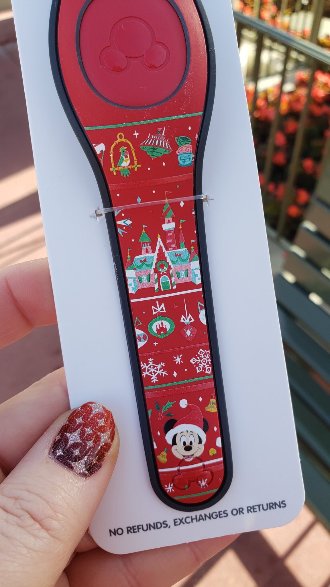 Festive Christmas MagicBand Arrives at Disney World!