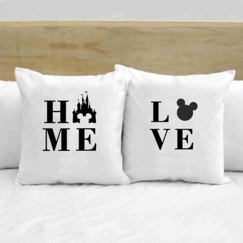 Mr and mrs disney hot sale pillows