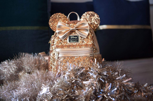 Loungefly Gold Sequin Mini Backpack