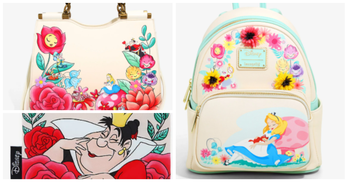 Loungefly Alice Wonderland Garden Flowers Backpack Loungefly Disney Alice in Wonderland Characters Floral Mini  main image 4