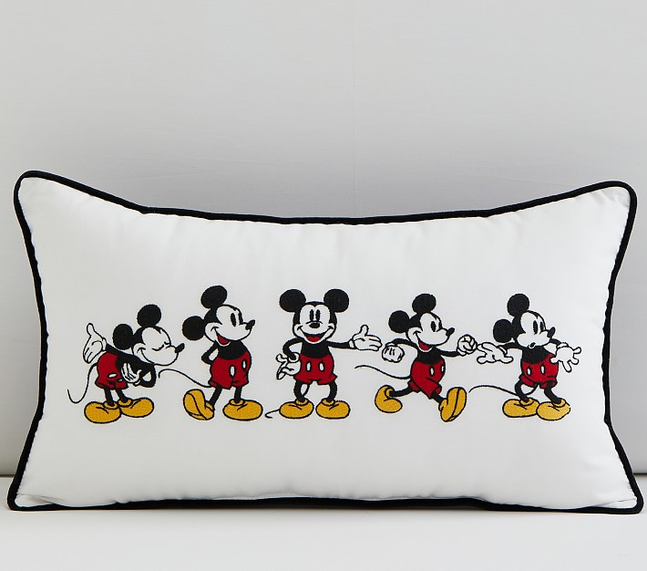 Vera Bradley Disney Decorative Throw Pillow in Mickey Mouse Family Fun Gray/Black