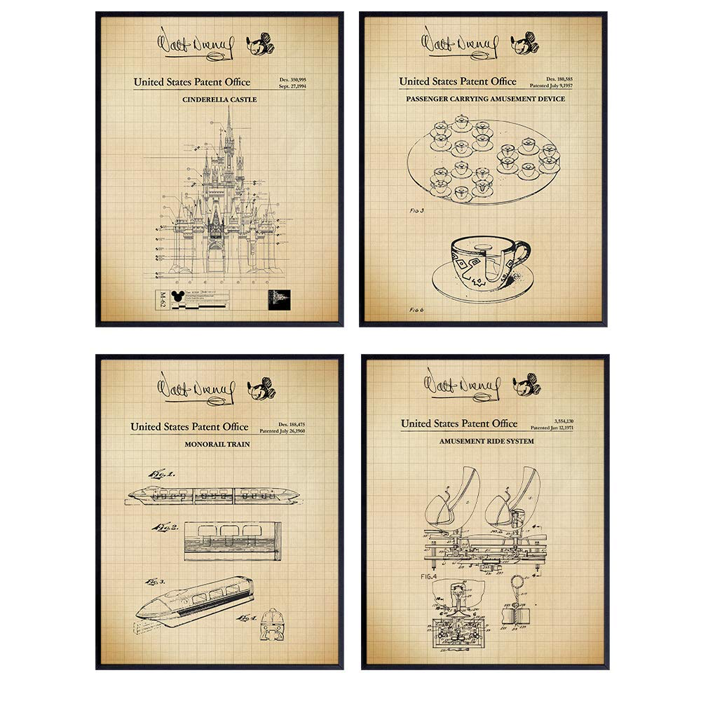 Original Disney Rides Patent Art Prints - Disney Ghana