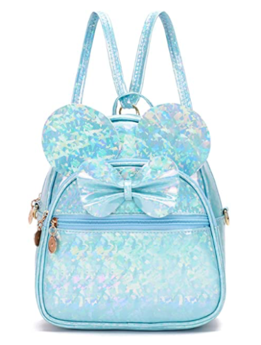 Sparkly Blue Minnie Convertible Mini Backpack