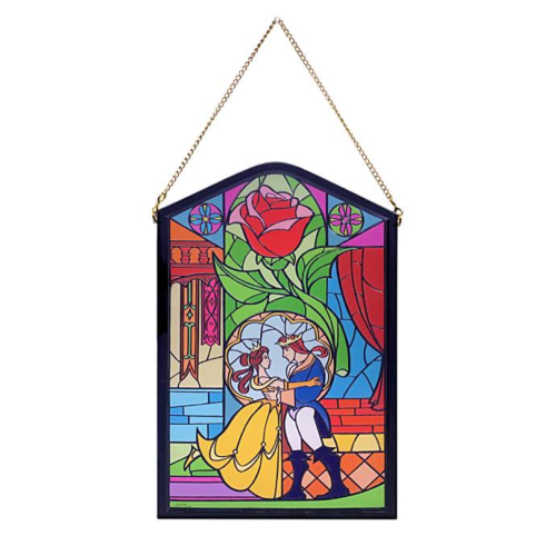 Disney's Beauty and The Beast Pandora Stain Glass Enchanted Rose Charm.