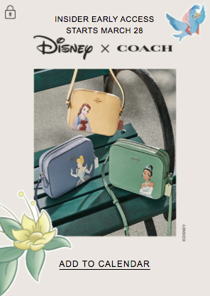 Beauty and the store beast coach purse