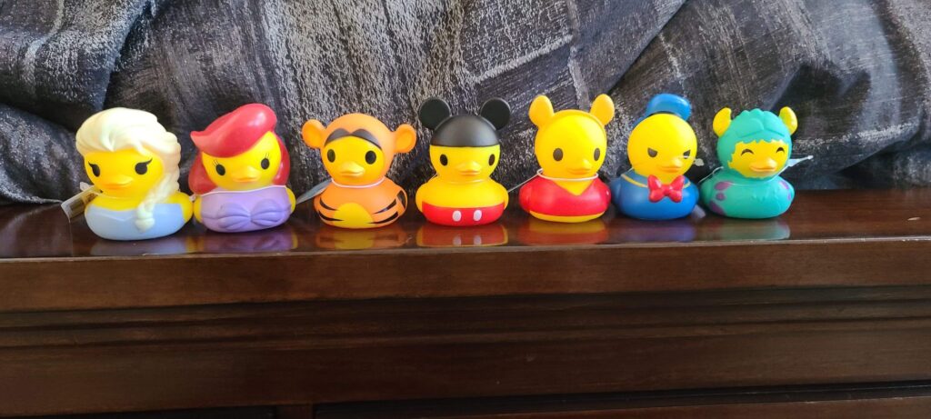 Disney character rubber ducks