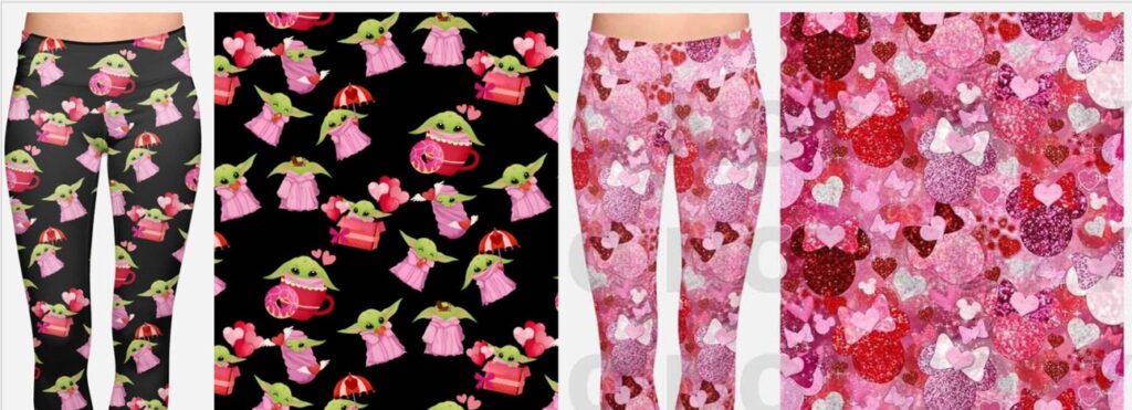 Love Theme Patterned Valentine's Day Leggings