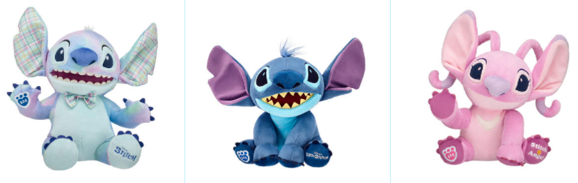 Build A Bear Disney Stitch Limited Edition Tie Dye 14” Plush NWT Plaid Ears  Tie