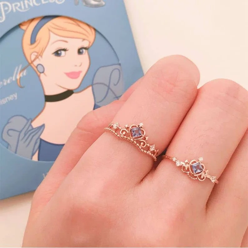 Disney Princess Rings Wholesale | Engagement Ring Women Disney - Disney  Rings Love - Aliexpress