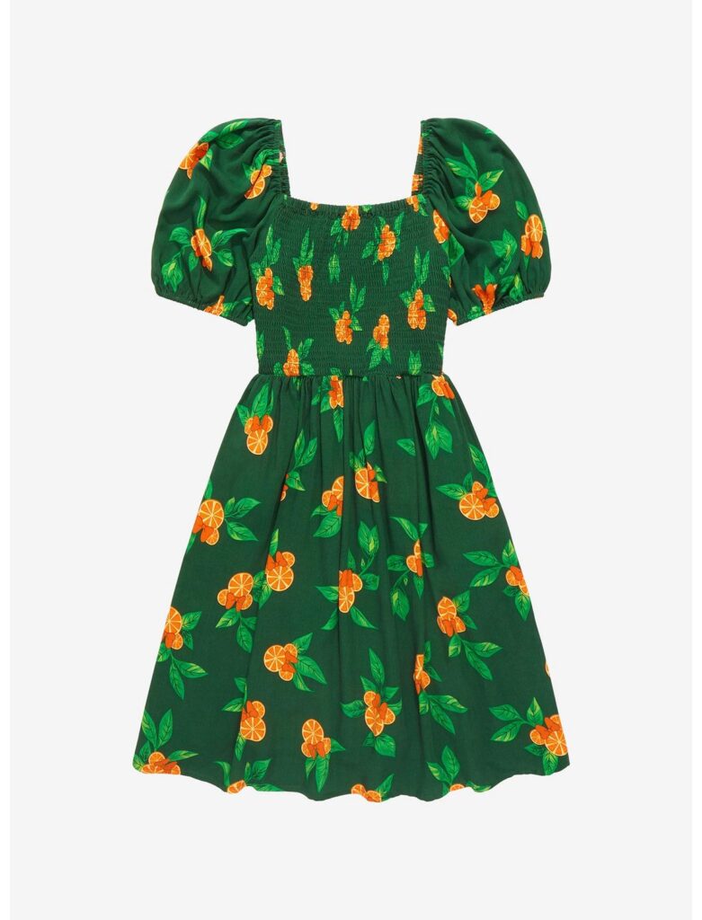 Walk on The Sunny Side of The Street In The Minnie Mouse Orange Dress