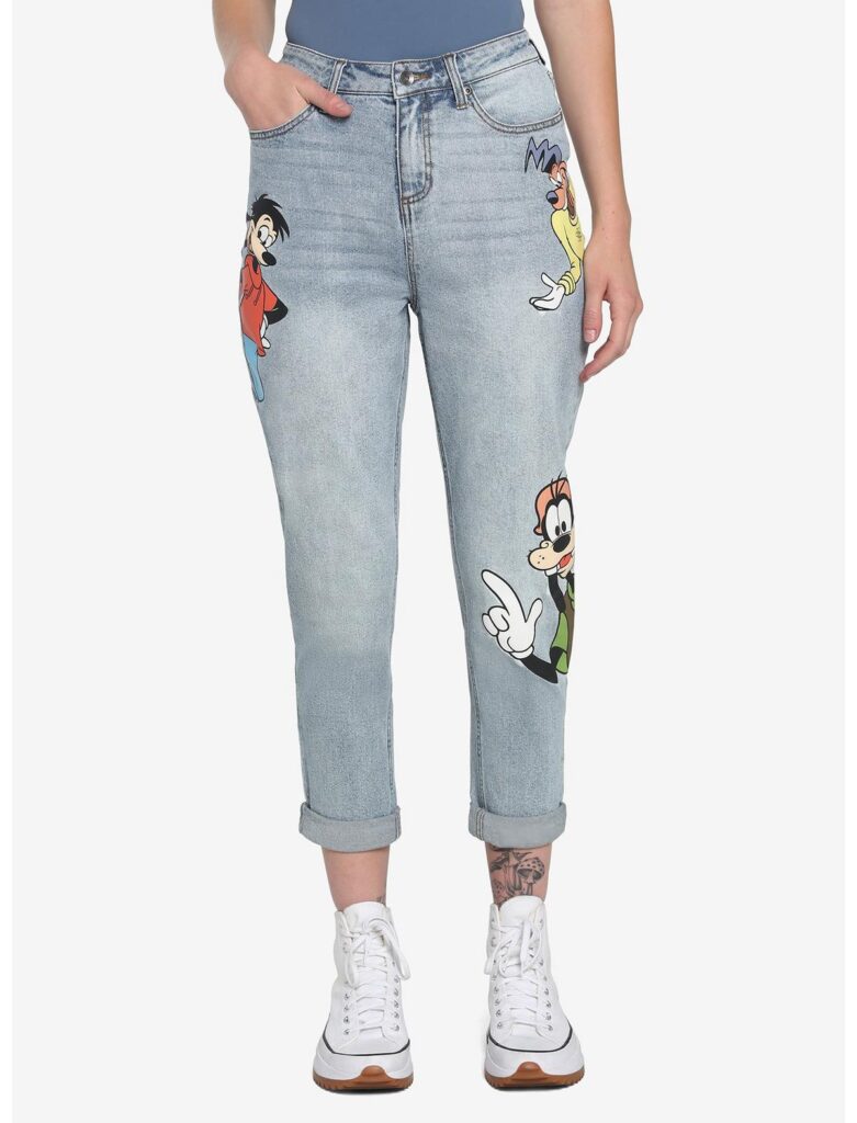 Slim Mom Jeans - Denim blue/Mickey Mouse - Ladies