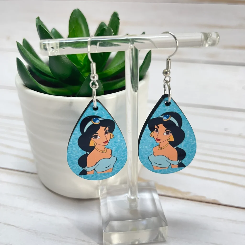 Jewelry | Princess Jasmine Disney Floral Dangle Earrings | Poshmark