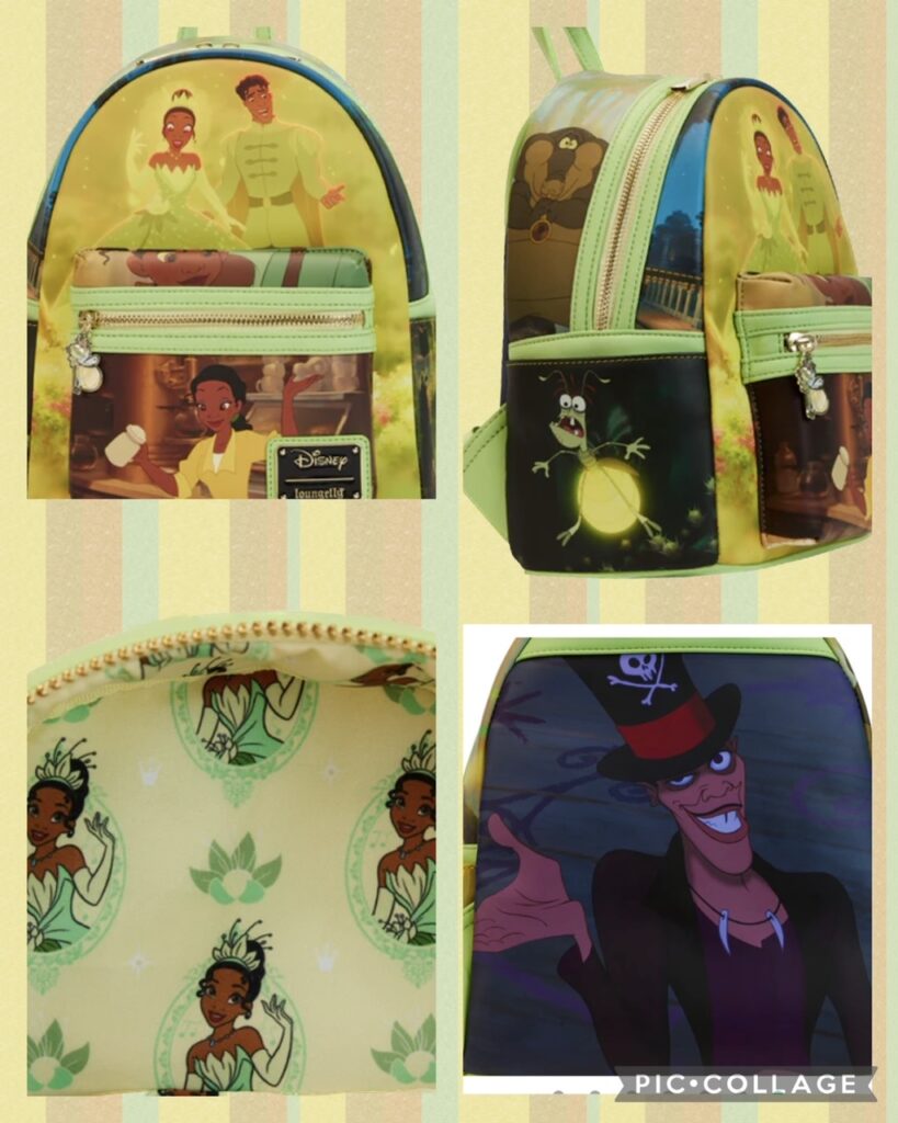 Loungefly Disney Princess Tiana &The Frog Bayou Scene Backpack &  Wallet - Read