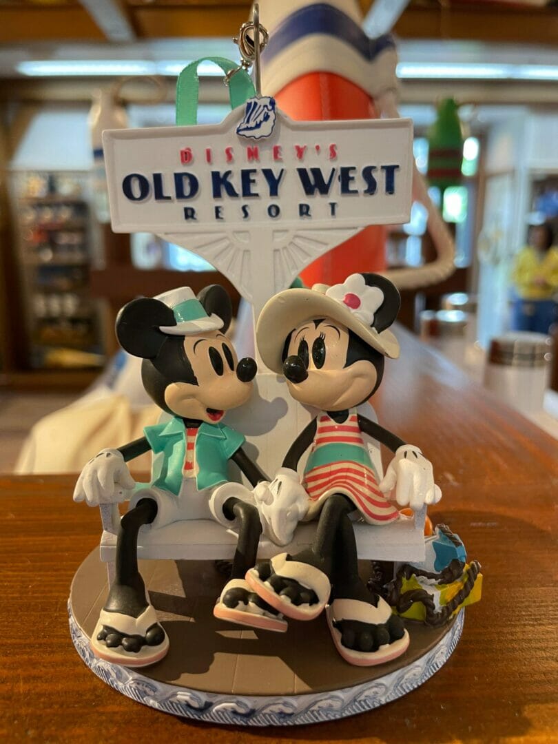 Disney Figurine Ornament - Old Key West Resort - Mickey & Minnie