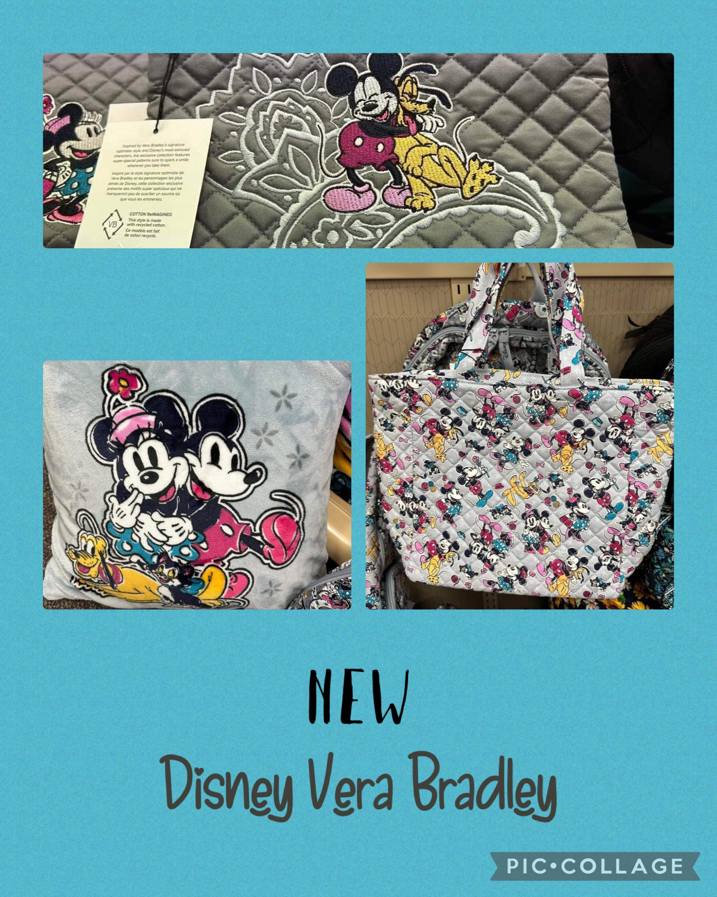 Disney Mickey Mouse Canvas Bag  Vera Bradley Mickey Mouse Bag