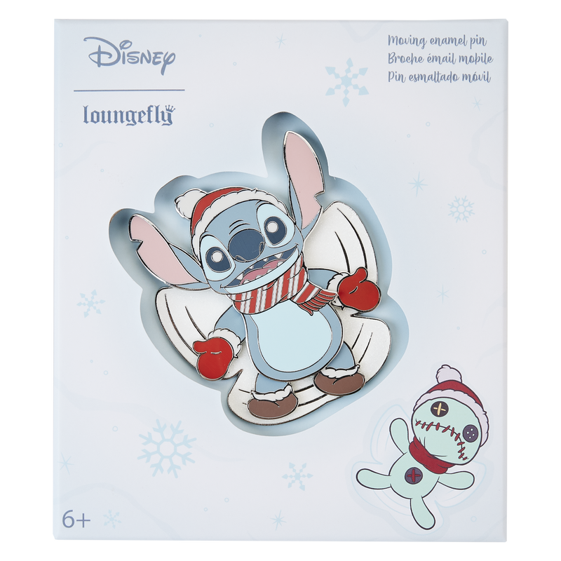 Loungefly Disney Stitch Holiday Snow Angel Glitter Mini Backpack