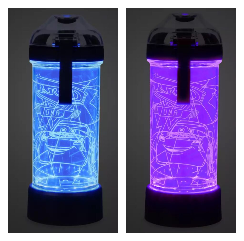 Cars Land Neon Lights Stainless Steel Water Bottle