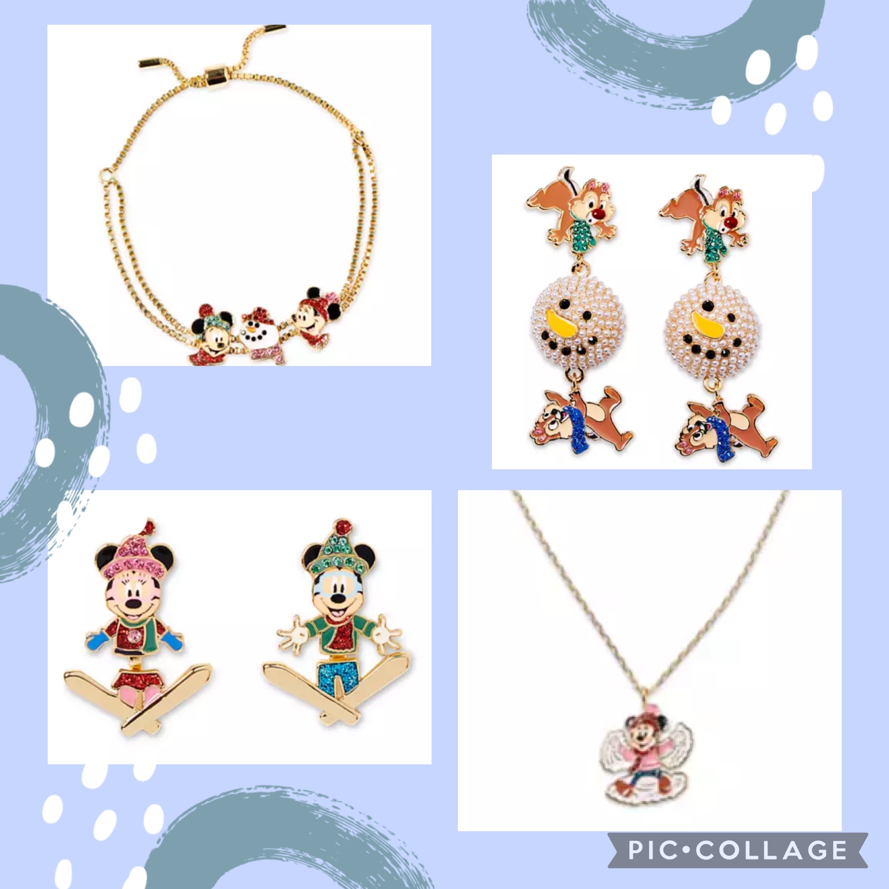 Mickey and Minnie Mouse Skiing Homestead Earrings by BaubleBar